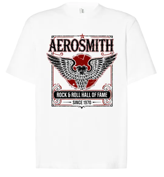 Футболка Оверсайз Aerosmith hall of fame Белый фото