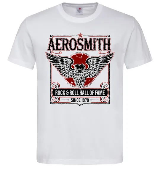 Мужская футболка Aerosmith hall of fame Белый фото