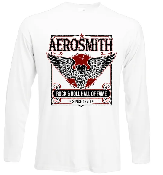 Лонгслив Aerosmith hall of fame Белый фото
