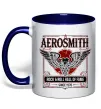 Чашка с цветной ручкой Aerosmith hall of fame Глубокий темно-синий фото