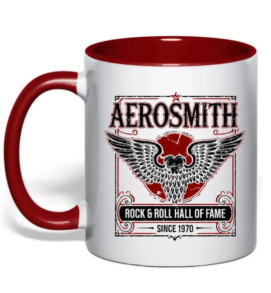 Чашка с цветной ручкой Aerosmith hall of fame Красный фото