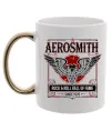 Чашка с цветной ручкой Aerosmith hall of fame Золото фото