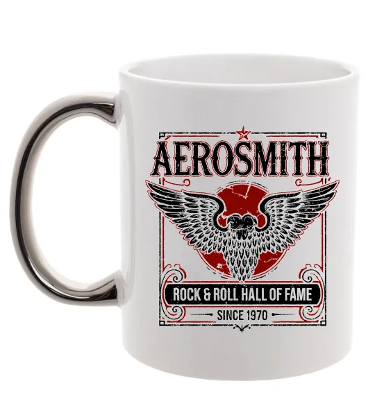 Чашка с цветной ручкой Aerosmith hall of fame Серебро фото
