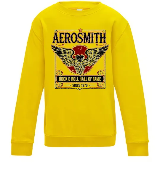 Детский Свитшот Aerosmith hall of fame Солнечно желтый фото