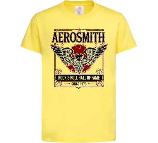Детская футболка Aerosmith hall of fame Лимонный фото