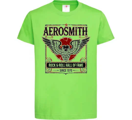 Детская футболка Aerosmith hall of fame Лаймовый фото