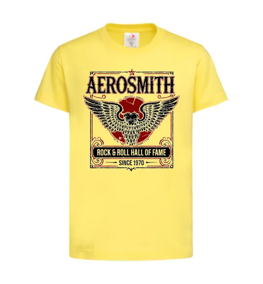 Детская футболка Aerosmith hall of fame Лимонный фото