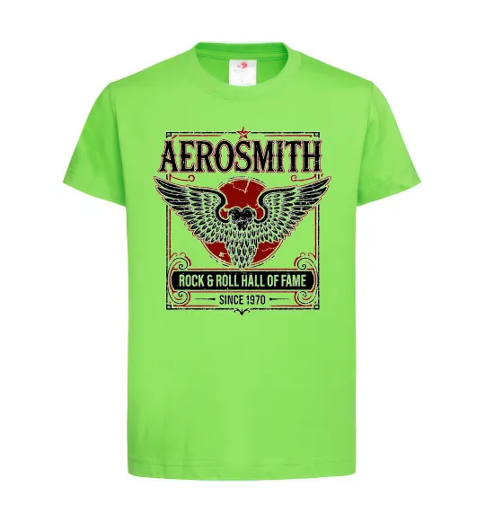 Детская футболка Aerosmith hall of fame Лаймовый фото