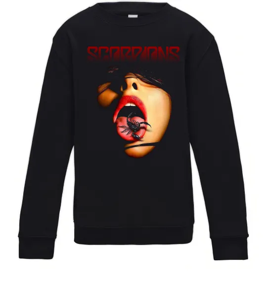 Детский Свитшот Scorpions скорпіон на язику Черный фото