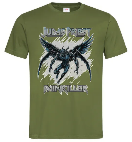 Чоловіча футболка Judas Priest Painkiller Оливковий фото