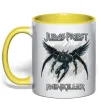 Чашка с цветной ручкой Judas Priest Painkiller Солнечно желтый Чашка с цветной ручкой Judas Priest Painkiller Солнечно желтый фото