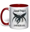 Чашка с цветной ручкой Judas Priest Painkiller Красный Чашка с цветной ручкой Judas Priest Painkiller Красный фото