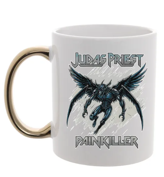 Чашка с цветной ручкой Judas Priest Painkiller Золото фото