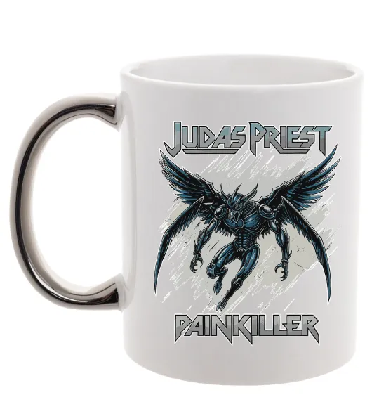 Чашка с цветной ручкой Judas Priest Painkiller Серебро фото