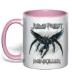 Чашка с цветной ручкой Judas Priest Painkiller Нежно розовый Чашка с цветной ручкой Judas Priest Painkiller Нежно розовый фото