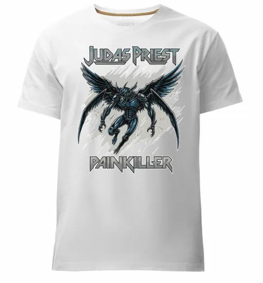 Мужская премиум футболка Judas Priest Painkiller Белый фото