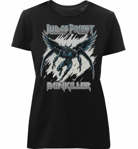 Женская премиум футболка Judas Priest Painkiller Черный фото