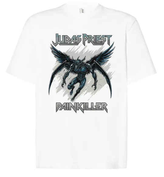 Футболка Оверсайз Judas Priest Painkiller Белый фото