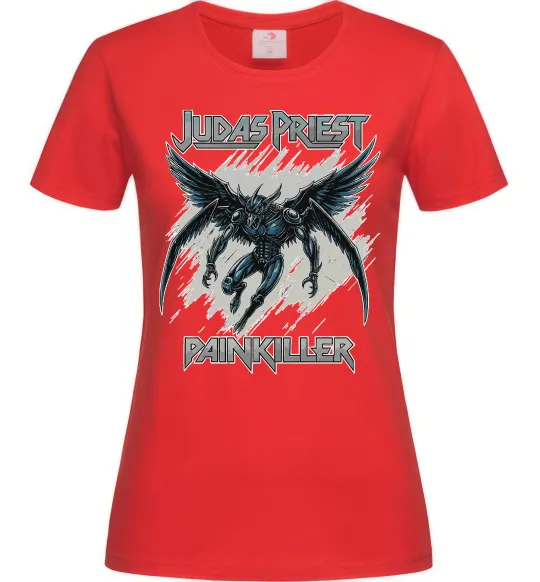 Женская футболка Judas Priest Painkiller Красный фото