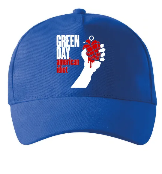 Кепка Green day american idiot Ярко-синий фото