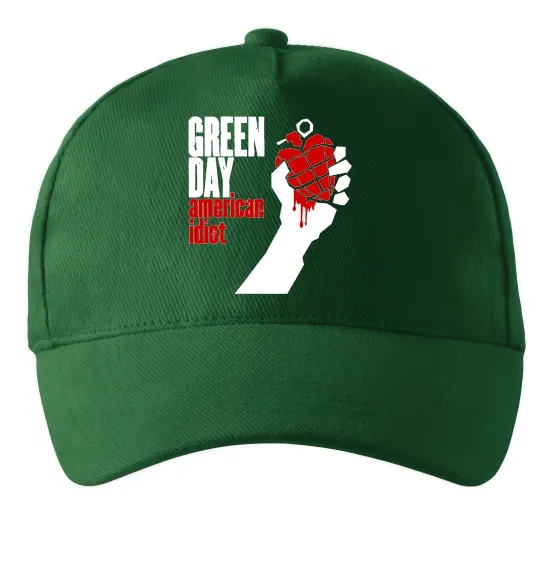 Кепка Green day american idiot Темно-зеленый фото