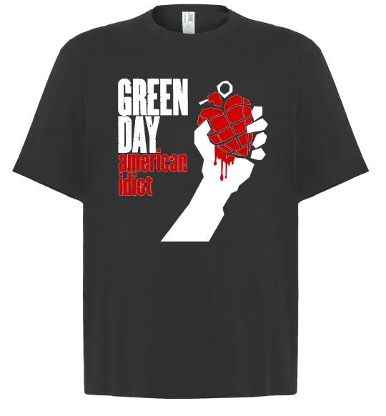 Футболка Оверсайз Green day american idiot Черный фото