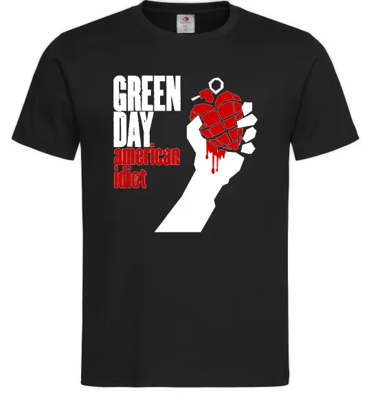 Мужская футболка Green day american idiot Черный фото