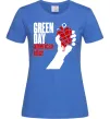 Женская футболка Green day american idiot Ярко-синий фото