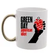 Чашка с цветной ручкой Green day american idiot Золото Чашка с цветной ручкой Green day american idiot Золото фото