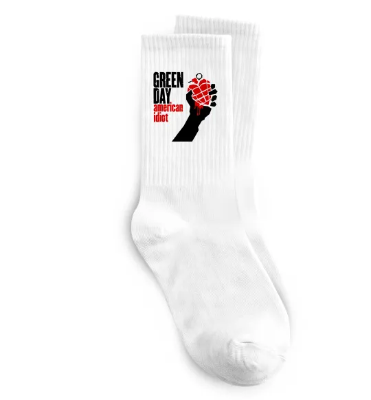 Носки Green day american idiot Белый фото