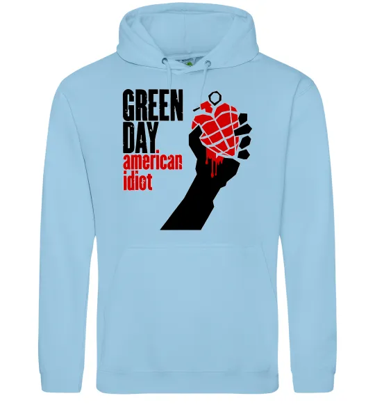 Жіноча толстовка (худі) Green day american idiot Блакитний фото