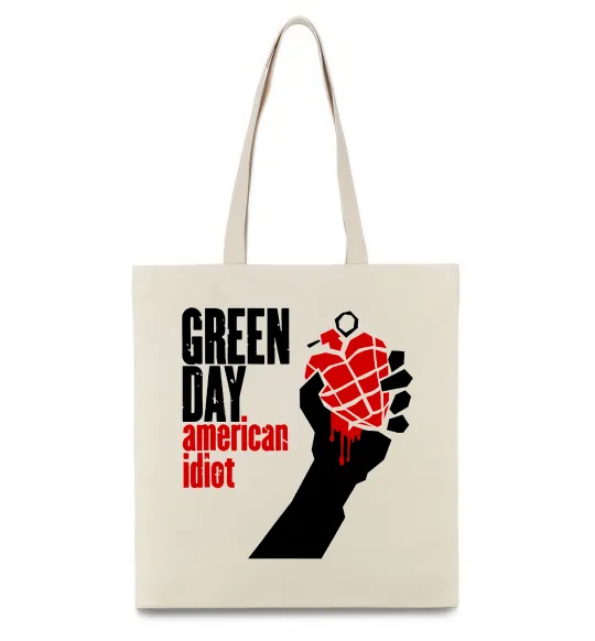 Эко-сумка Green day american idiot Бежевый фото