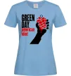 Женская футболка Green day american idiot Голубой фото