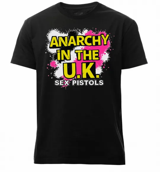 Мужская премиум футболка Anarchy in the UK Черный фото