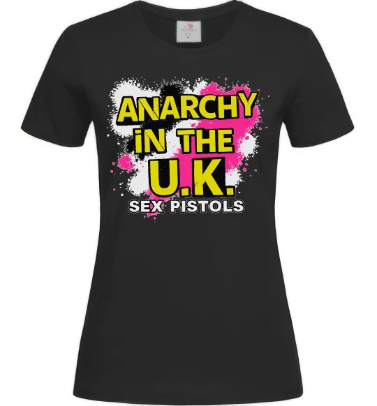 Женская футболка Anarchy in the UK Черный фото
