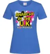 Женская футболка Anarchy in the UK Ярко-синий Женская футболка Anarchy in the UK Ярко-синий фото