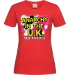 Женская футболка Anarchy in the UK Красный Женская футболка Anarchy in the UK Красный фото