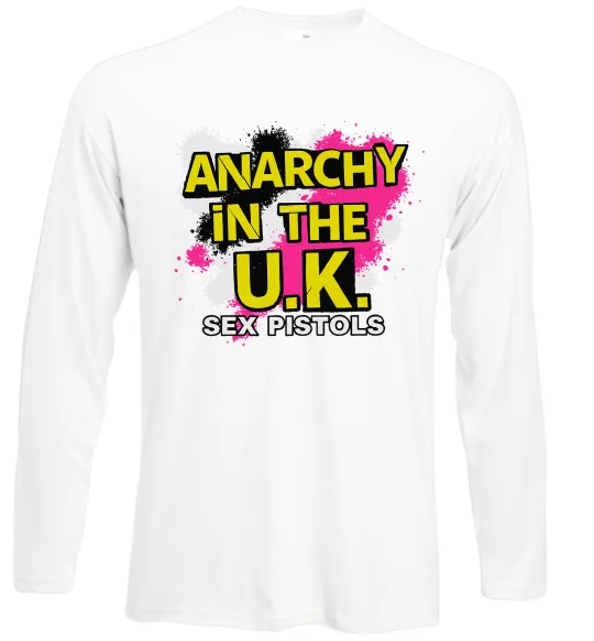 Лонгслив Anarchy in the UK Белый фото