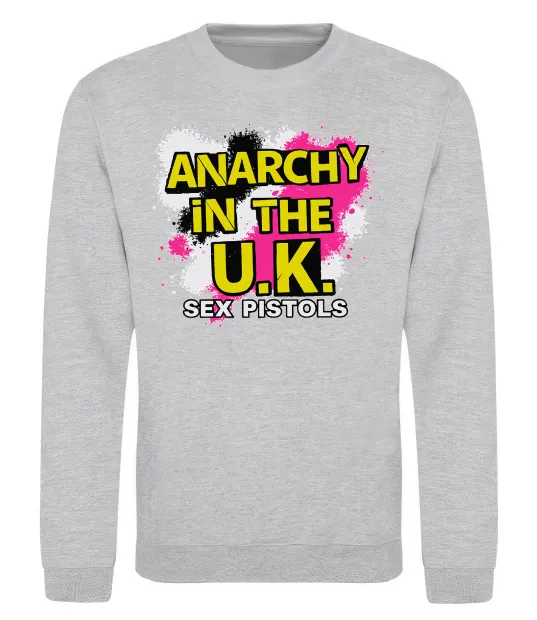 Свитшот Anarchy in the UK Серый меланж фото