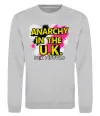 Свитшот Anarchy in the UK Серый меланж Свитшот Anarchy in the UK Серый меланж фото