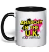 Чашка с цветной ручкой Anarchy in the UK Черный Чашка с цветной ручкой Anarchy in the UK Черный фото