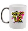 Чашка с цветной ручкой Anarchy in the UK Серебро Чашка с цветной ручкой Anarchy in the UK Серебро фото