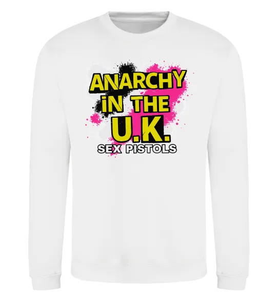 Світшот Anarchy in the UK Білий фото