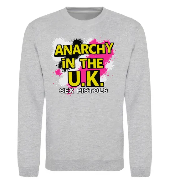 Світшот Anarchy in the UK Сірий меланж фото