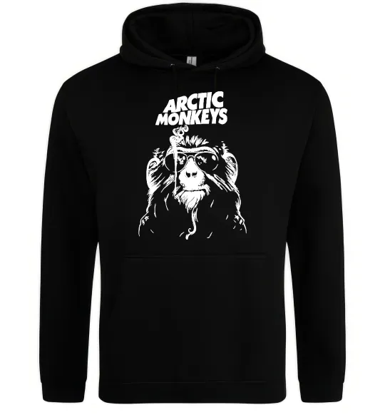Женская толстовка (худи) Arctic Monkeys smoking Черный фото