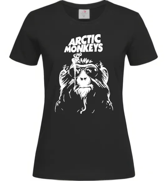 Женская футболка Arctic Monkeys smoking Черный фото