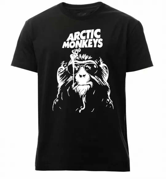 Мужская премиум футболка Arctic Monkeys smoking Черный фото