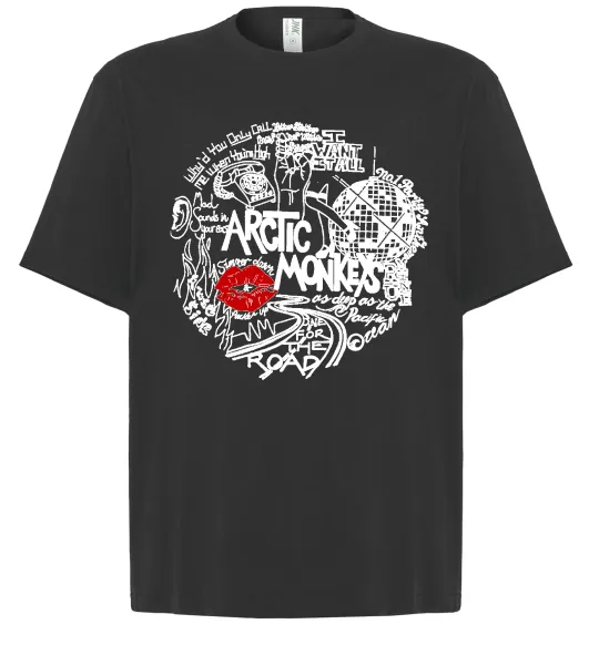 Футболка Оверсайз Arctic Monkeys songs Чорний фото