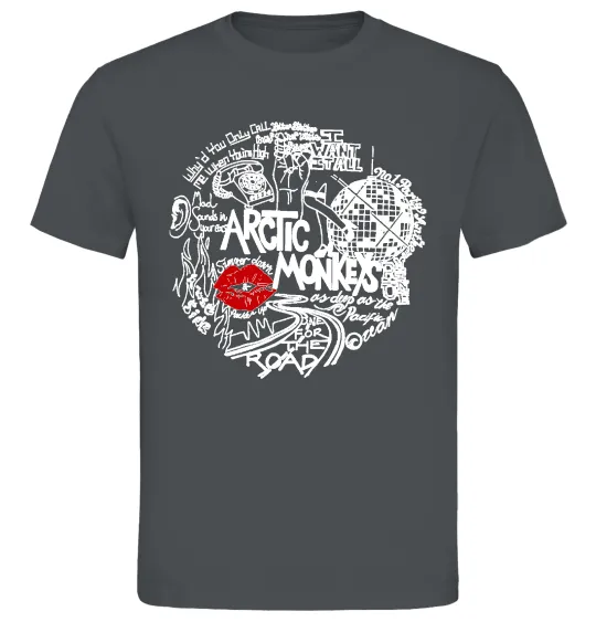 Мужская футболка Arctic Monkeys songs Графит фото