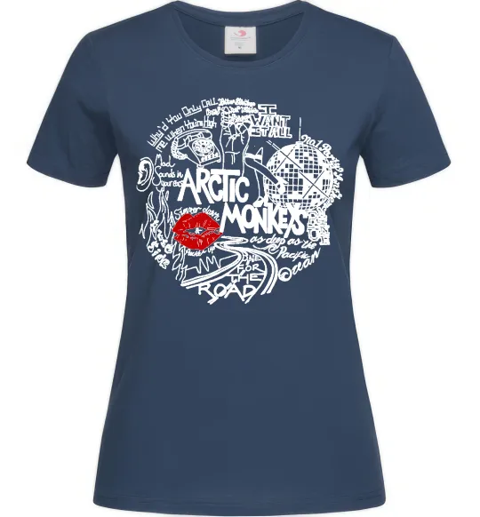 Женская футболка Arctic Monkeys songs Темно-синий фото